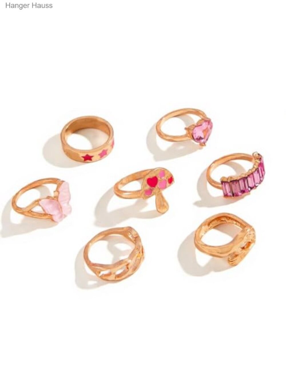 Chunky Rings Set for Women Open Stacking Adjustable Round Dome Rings Minimalist